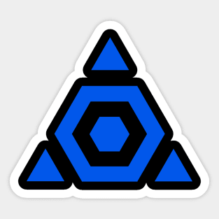 Blue Triangle Logo Sticker